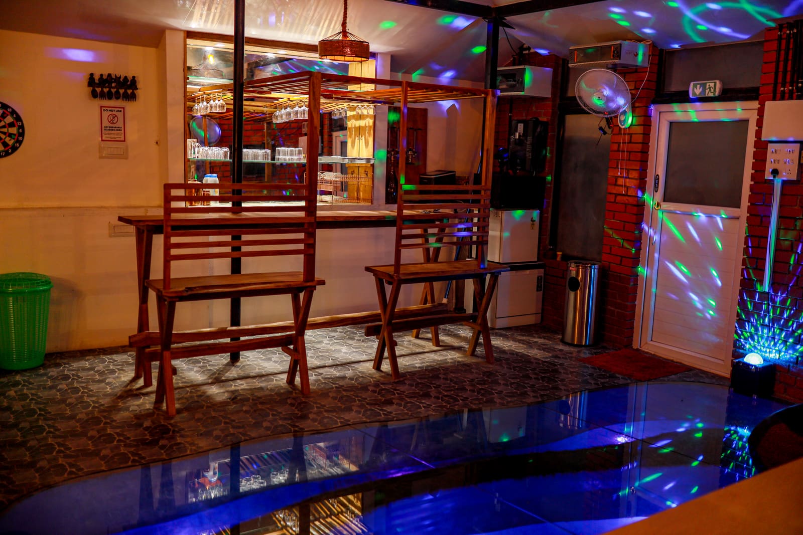 The pool after dark